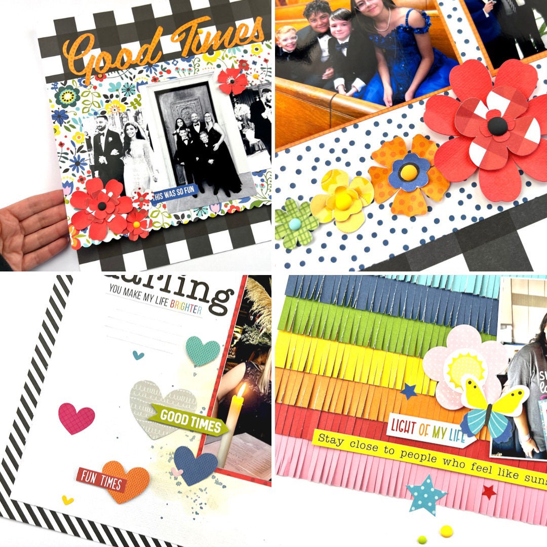 Colorful Memories  5 layout Scrapbook Class- INSTRUCTIONS ONLY