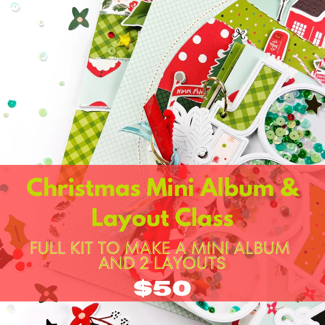 Joyful Christmas Mini Album AND Layout Class & Kit