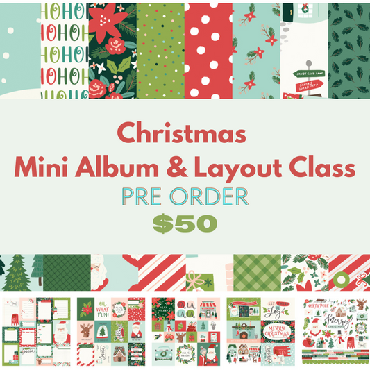 Joyful Christmas Mini Album AND Layout Class & Kit PREORDER