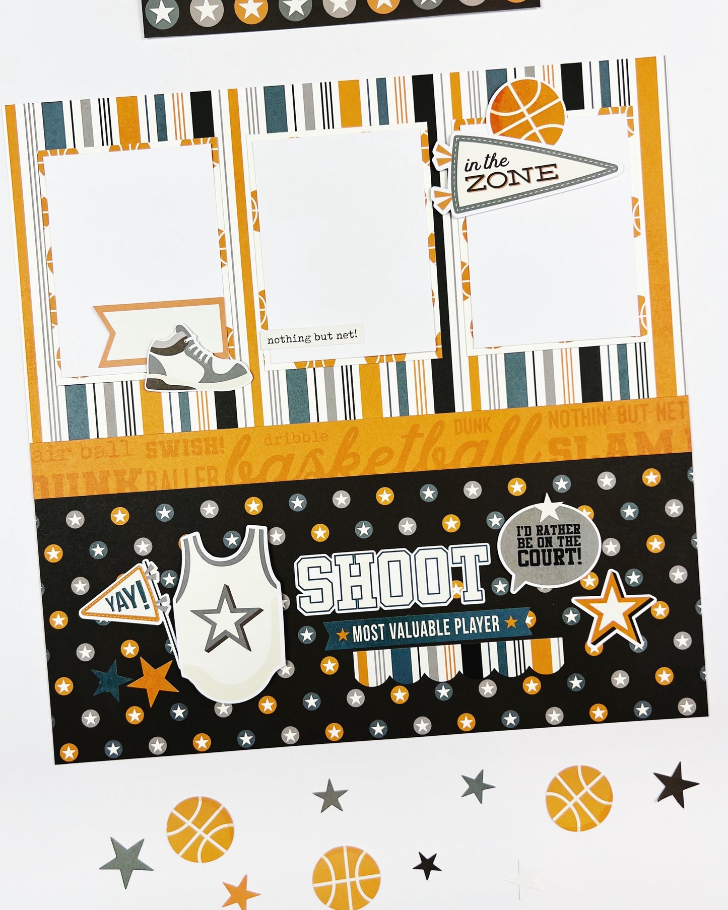 Slam dunk! 2-Page Basketball Layout Kit