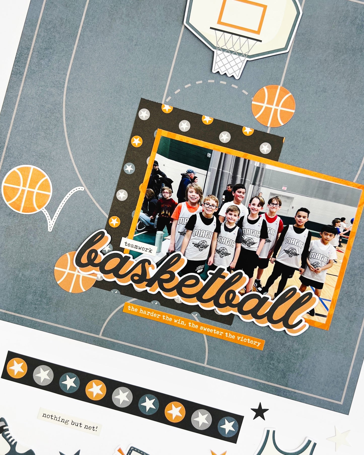Slam dunk! 2-Page Basketball Layout Kit