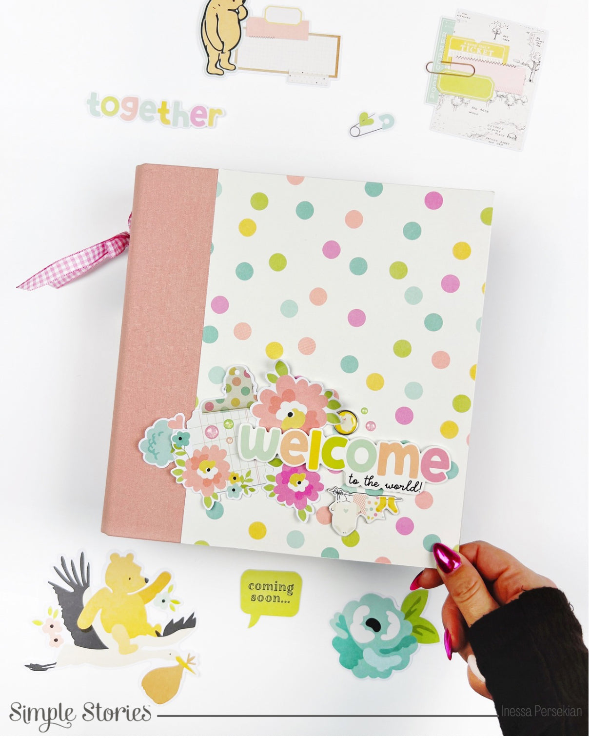 Baby Album Class & Kit | Simple Stories Baby Pooh Collection