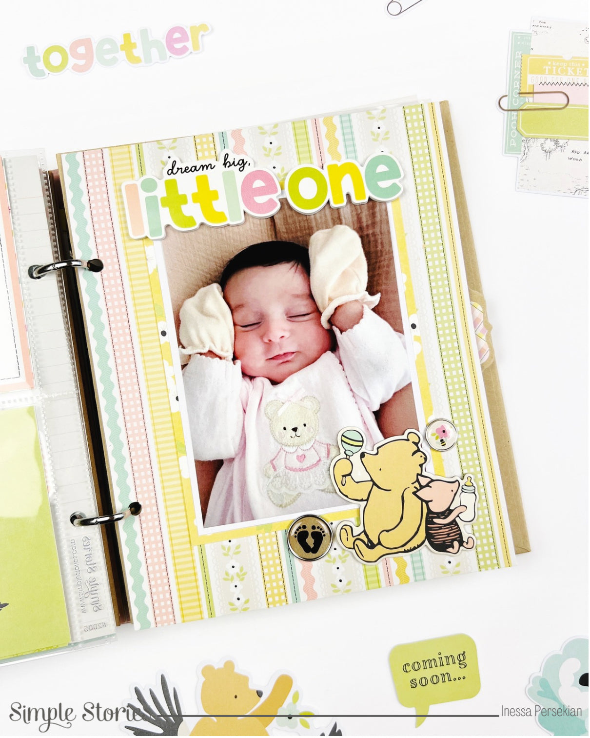 Baby Album Class & Kit | Simple Stories Baby Pooh Collection