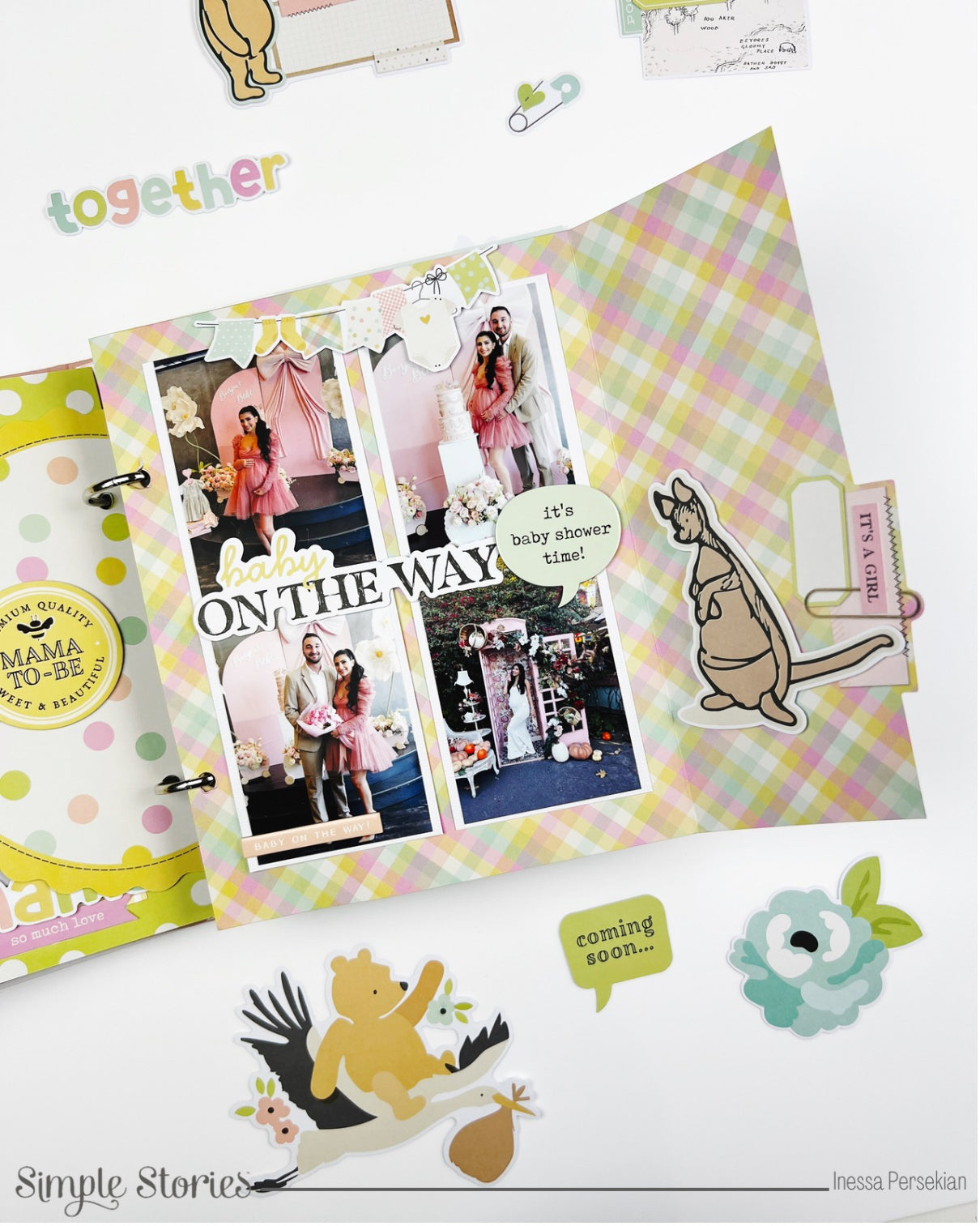 Baby Album Class & Kit | Simple Stories Baby Pooh Collection