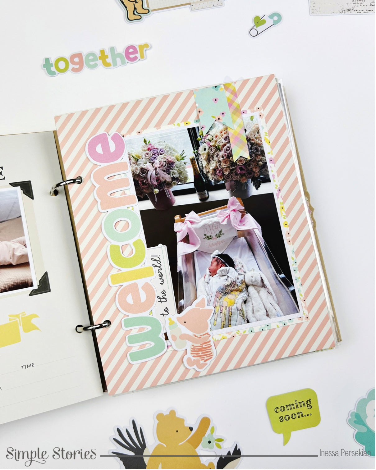 Baby Album Class & Kit | Simple Stories Baby Pooh Collection